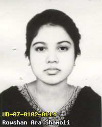 Portrait of Rowshan Ara Shamoli