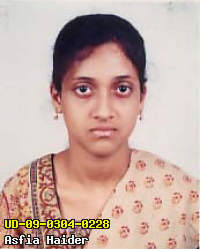 Portrait of Asfia Haider