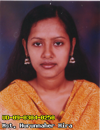 Portrait of Mst. Hurunnaher Hira