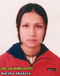 Portrait of Barsha Ghimire