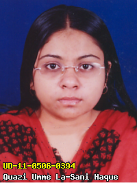 Portrait of Quazi Umme La-Sani Haque