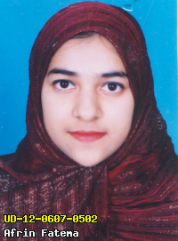 Portrait of Afrin Fatema