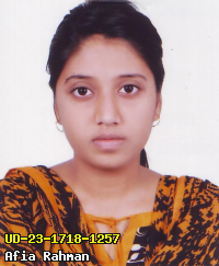Portrait of Afia Rahman